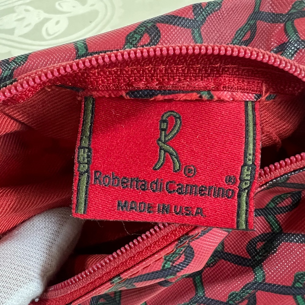 4809: Vintage Roberta di Camerino Logo Print Drawstring Pouch Bag - Picture 6 of 6
